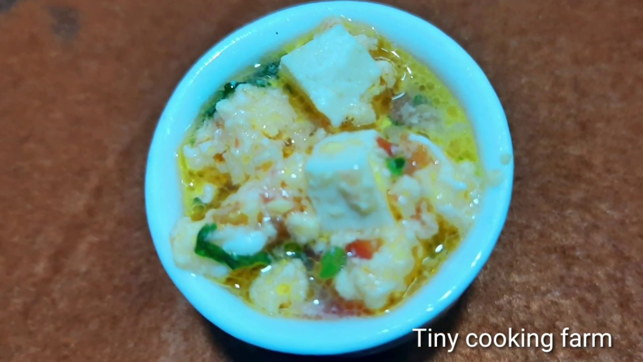 Super delicious tofu egg tomato soup miniaturecooking minifoods YouTube