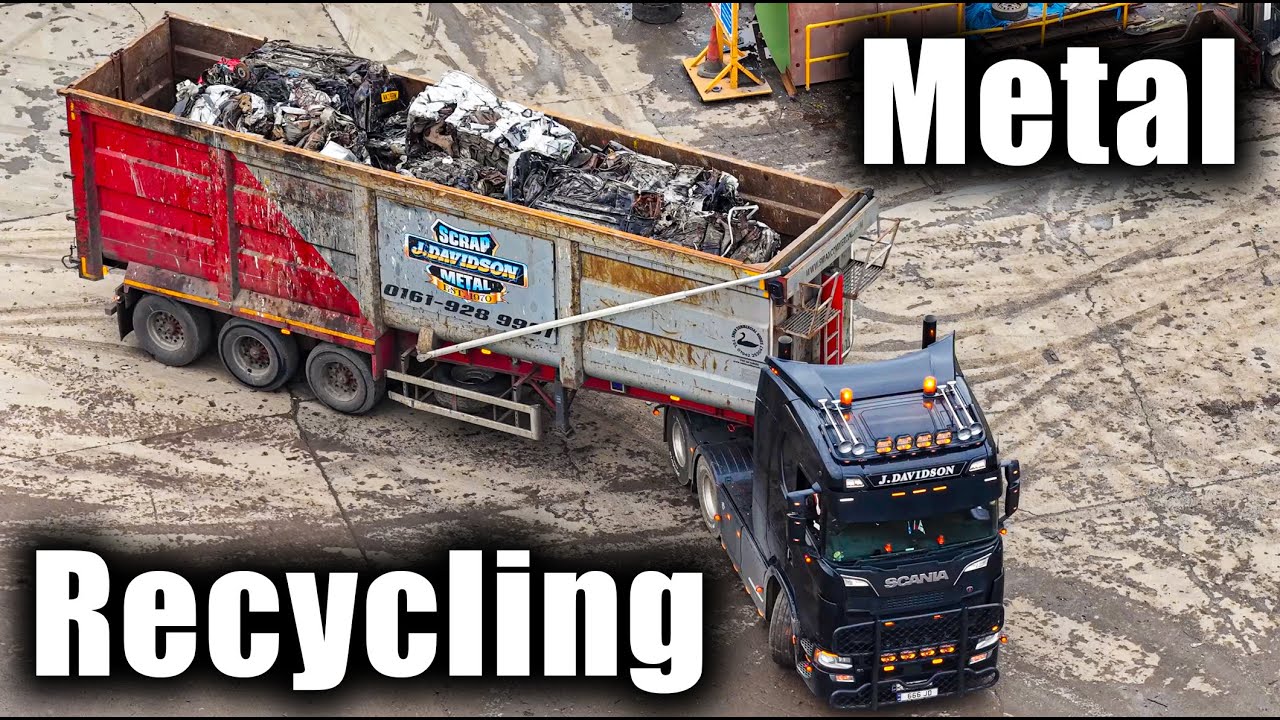 A Day at a UK Metal Recycling Scrapyard | Scrap Material Handlers & Car SHREDDER footage ♻️
