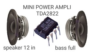 ic DTA2822 power ampli speaker 12 in