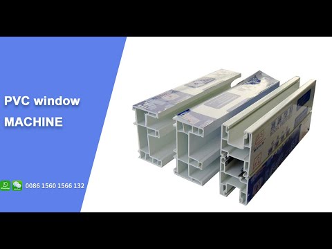 To Algeria:Machine de fabrication de profilés de fenêtre en plastique PVC/window shutter machine