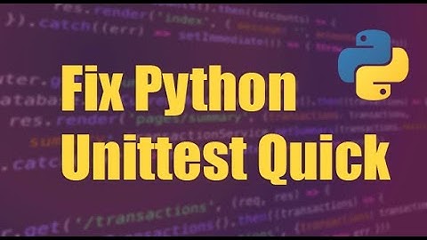 Quick Fix: Python Unittest not Discovering Tests