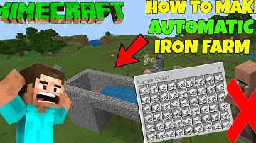 HOW TO MAKE AUTOMATIC IRON FARM IN MINECRAFT P.E USING COMMAND BLOCK | Weekend PlayZ.