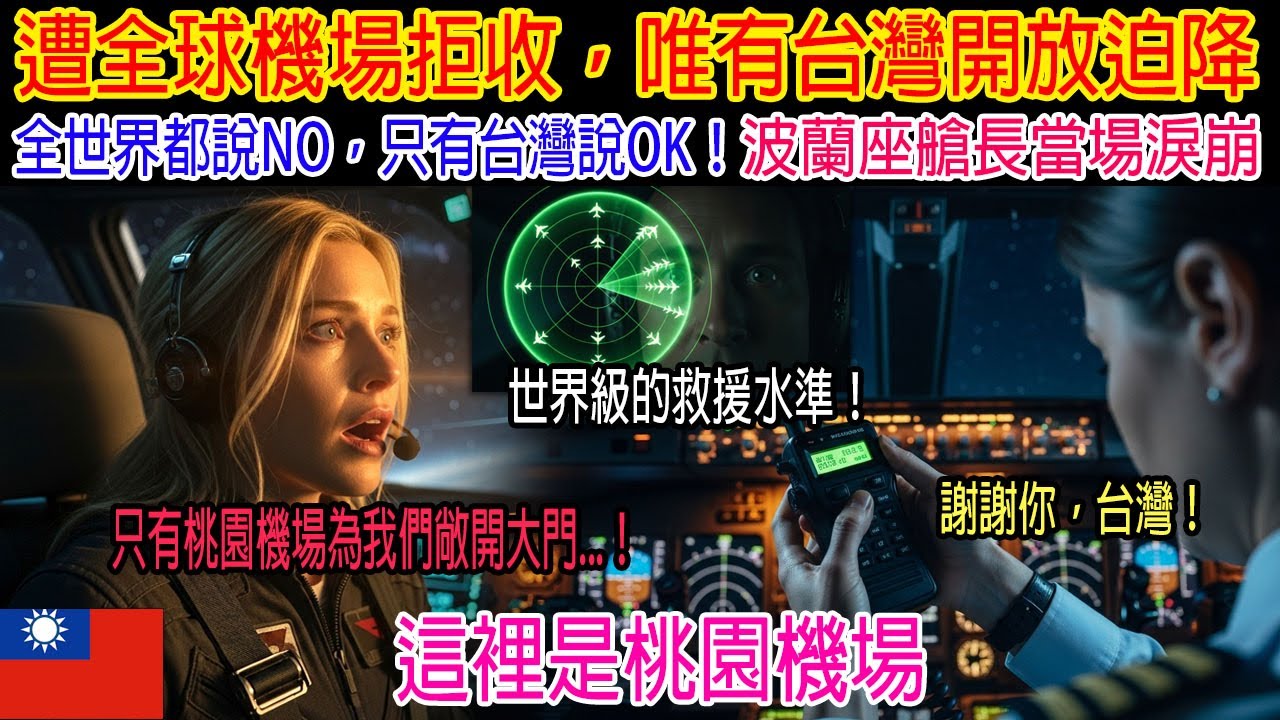 【来自海外的感人故事】迫降被各國拒絕的夜晚，只有台灣桃園機場敞開大門…波蘭空服員為何淚流滿面！