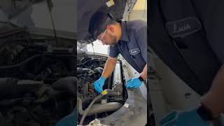 Fixing an overheating diesel engine by replacing a leaking coolant hose. Real workshop repair. 🔧