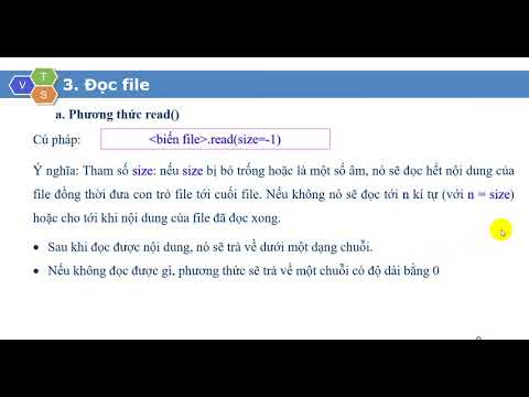 Bài 11. Tệp và thao tác với tệp trong Python