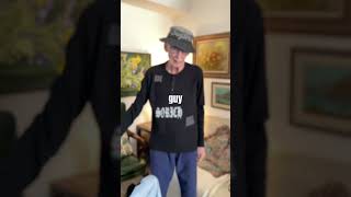 Pops chillen dripped out in supreme and custom shirt
