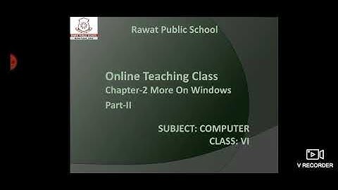 Computer l Class 6 l Ch-2 More on Windows l Part-2