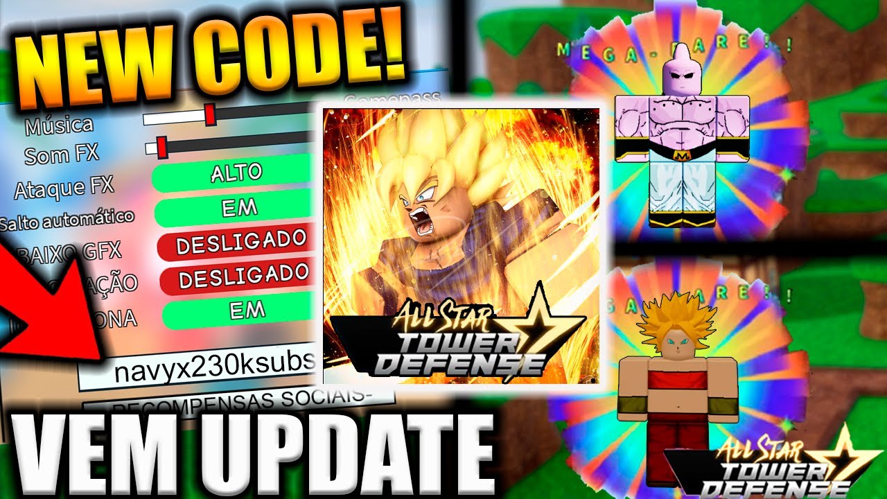 UPDATE AMANHA NEW CODE E NOVOS 7 STAR ALL STAR TOWER DEFENSE 