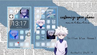 how to make your phone aesthetic {killua theme}| anime iOS customizing. 🥀 screenshot 4