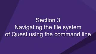 Introduction to Quest Part 3  Navigating the File System