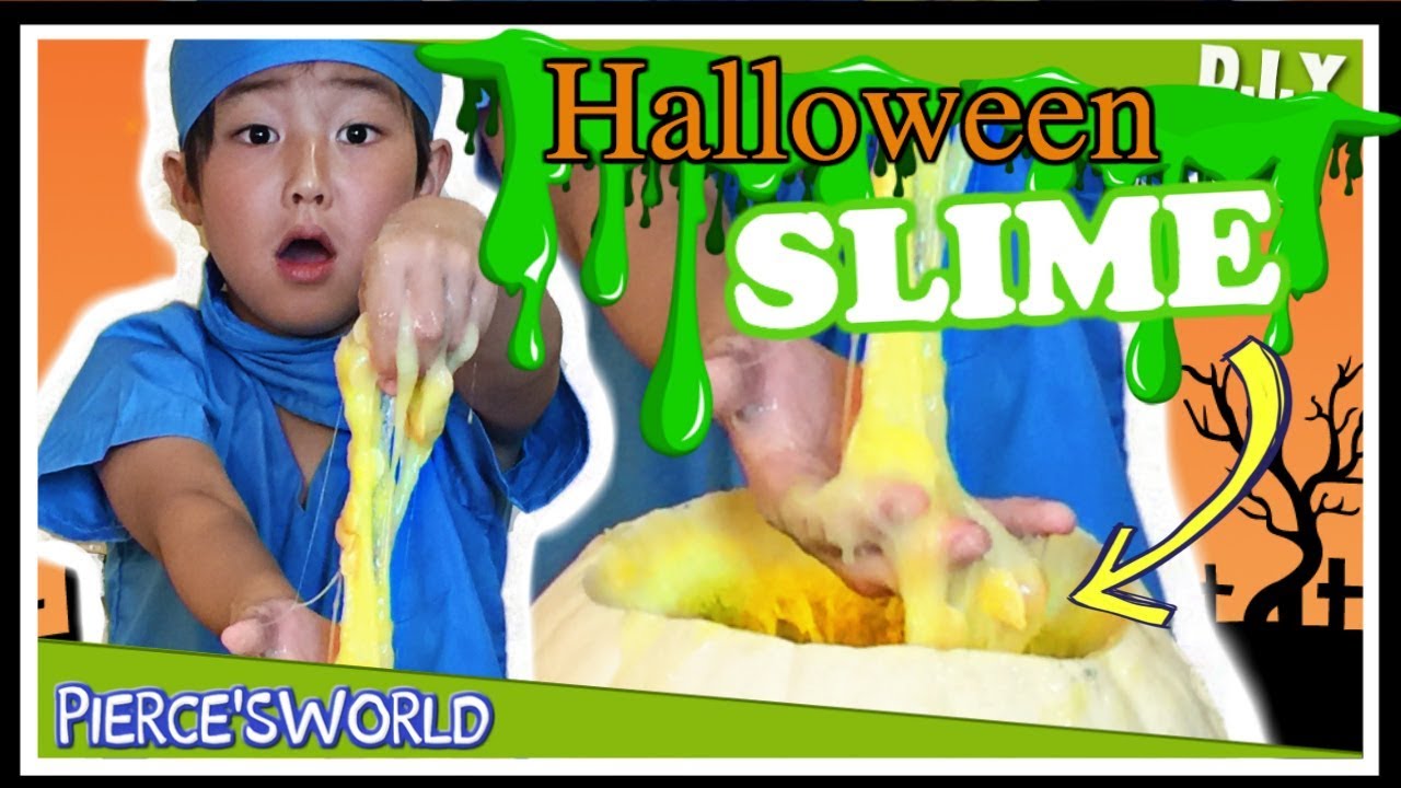 Elmers glue slime recipe Halloween Slime Challenge DIY How to make ...