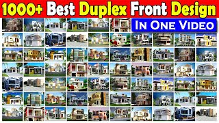 1000  Duplex Front 3D Elevation Designs in One Video || small latest duplex house front elevation