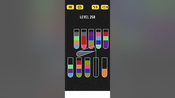 2022! Water Sort Level 258 Walkthrough Solution Android/iOS