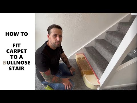 How To Fit Carpet To A Bullnose Stair In One Piece #carpet #stairs #homeimprovements #diy #bullnose