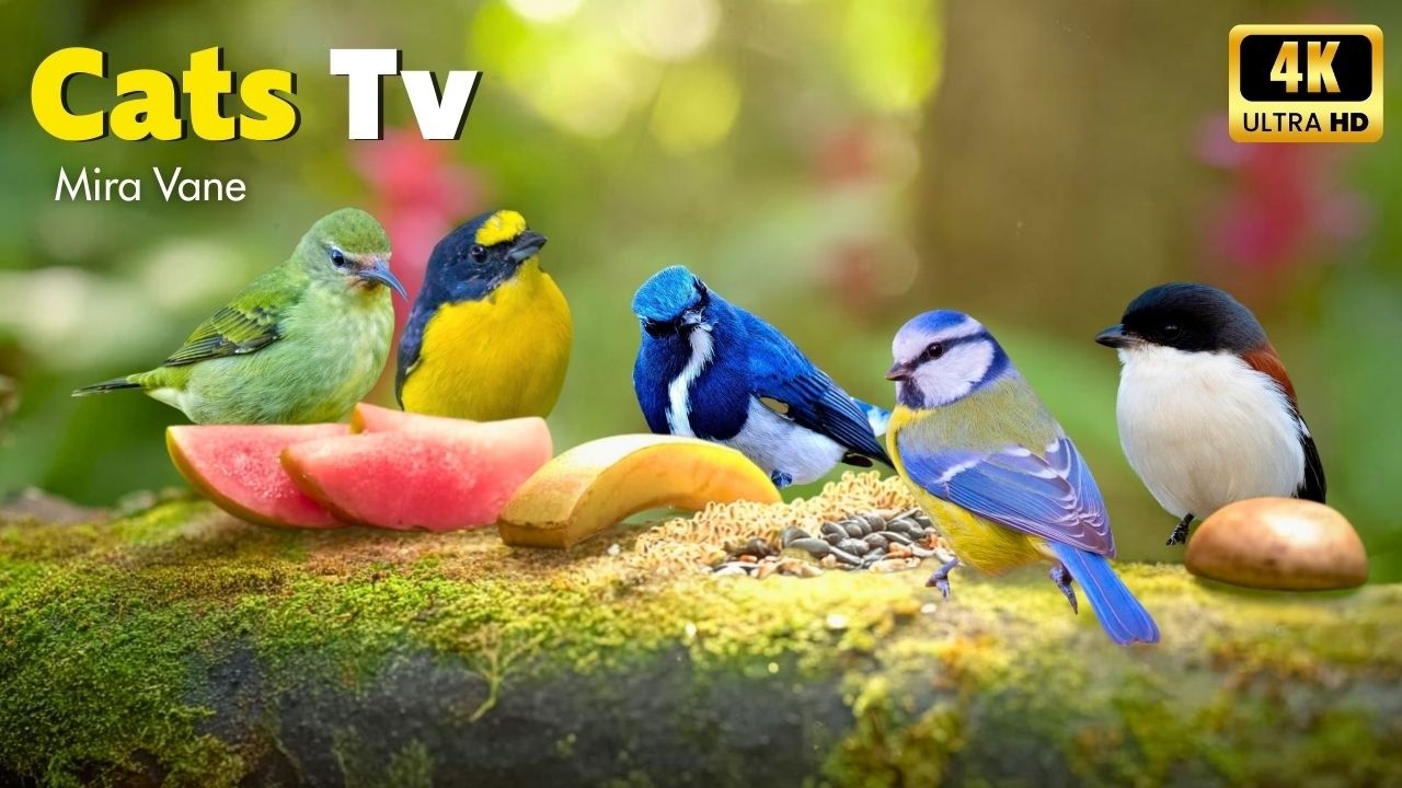 Relaxing Cats TV 😺 | Serene Birds Chirping 🕊️ – A Calm and Peaceful Show for Your Cat to Enjoy 🐾