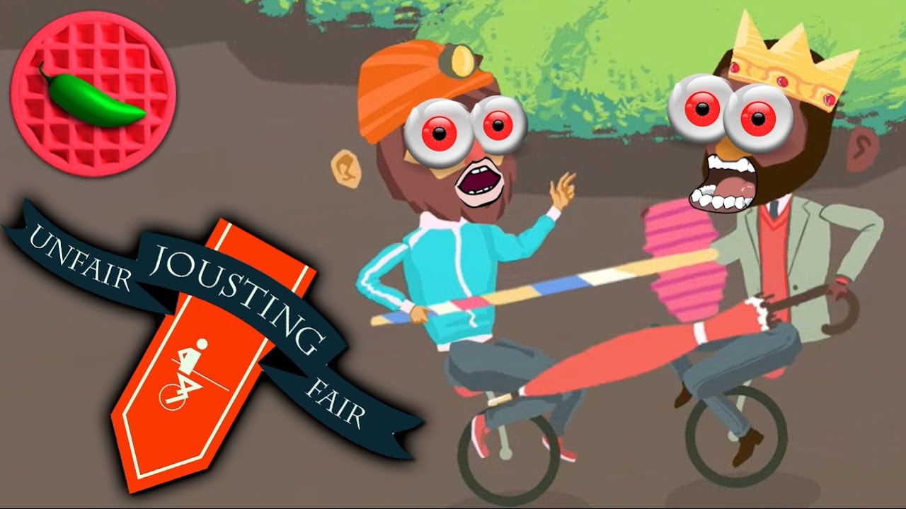 UNICYCLE JOUST TOURNAMENT FRENZY! Let's Play Unfair Jousting Fair