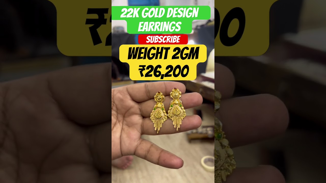 22k gold jewellery designs earrings 