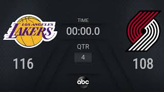 Lakers @ Trail Blazers| NBA on ABC Live Scoreboard | #WholeNewGame