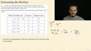 10 -Linear Interpolation (To Estimate the Median) - Part 2 | CIE A Level Probability & Statistics 1