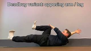 Deadbug Variant: Contralateral Arm / Leg