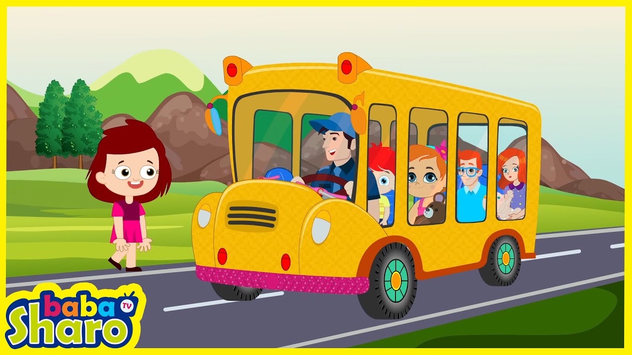 Wheels On The Bus Goes Round and Round | EP02 | Kids Songs & Nursery Rhymes by BabaSharo TV