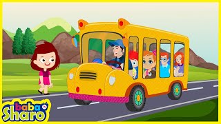 Wheels On The Bus Goes Round and Round - Kids Songs and Nursery Rhymes   @BabaSharo