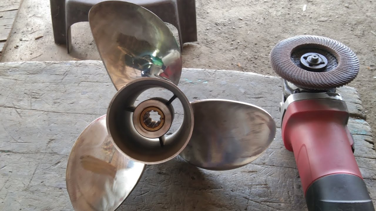 Kipas steel yamaha 15hp selesai diubah dan diketuk menjadi kipas rasing