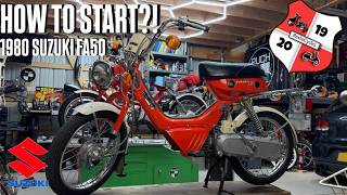 How To Start A 1980 Suzuki FA50 Shuttle   4K 1980 Suzuki Fa50 Value
