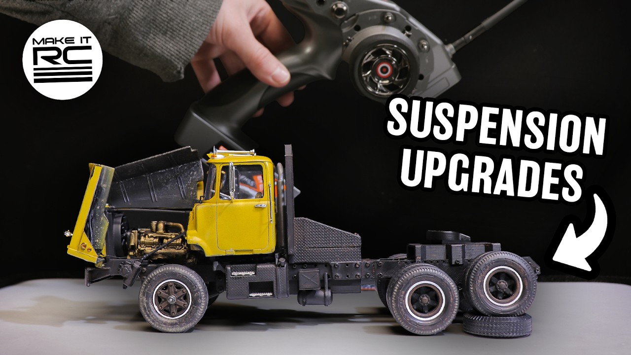 Assembled Rear Pendulum Suspension Setup For Tamiya 1/14 RC Grand Hauler Truck