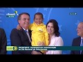 Presidente Jair Bolsonaro participa da solenidade do Dia do Voluntariado.