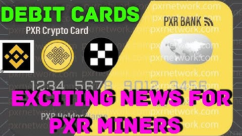 PXR Network  Exciting News for PXR Miners // PXR Crypto Card #pxrnetwork #pxr #sidra #sidracoin