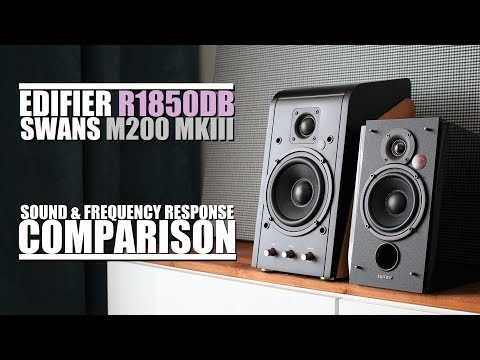 Swans M200 MKIII+ vs Edifier R1850DB  ||  Sound & Frequency Response Comparison