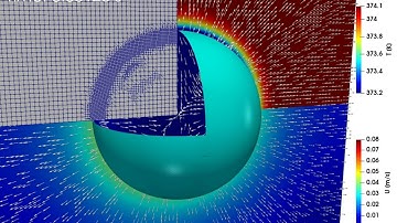 Growth of a spherical bubble within a superheated liquid - 3D OpenFOAM+AMR