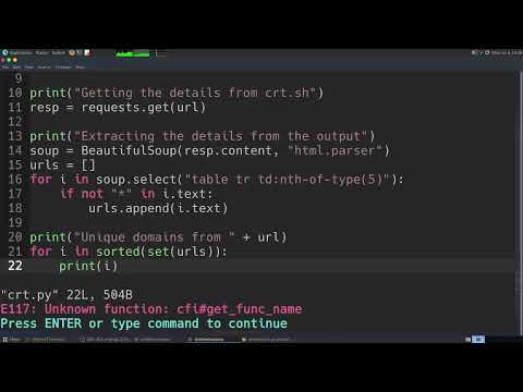 script to scrape crt.sh for subdomain enumeration