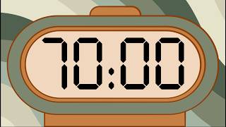 70 Minute Simple Finals Study Timer (No Music, Soft Synth Alarm at End)
