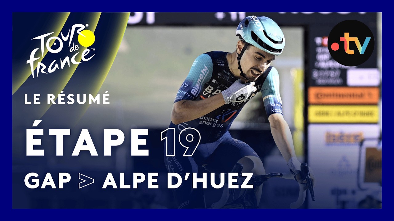 Tour de France 2026 : Lenny Martinez frôle une victoire historique à l'Alpe d'Huez (résumé étape 19)