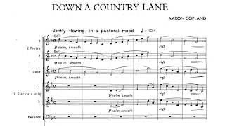 [Full Score] Copland - Down a Country Lane (1962/1964) for orchestra