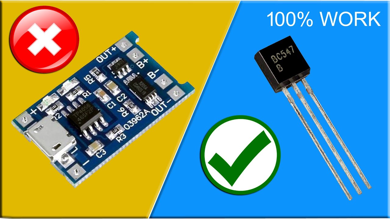 How To Make 3.7 Volt Battery Charger Replace TP4056 with BC558 Transistor Charging Circuit