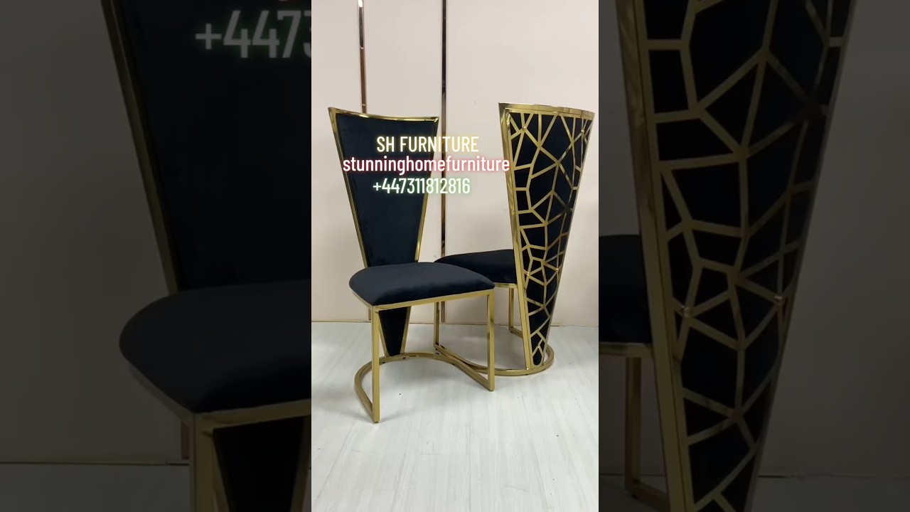 Modern dining room setup with elegant chairs 