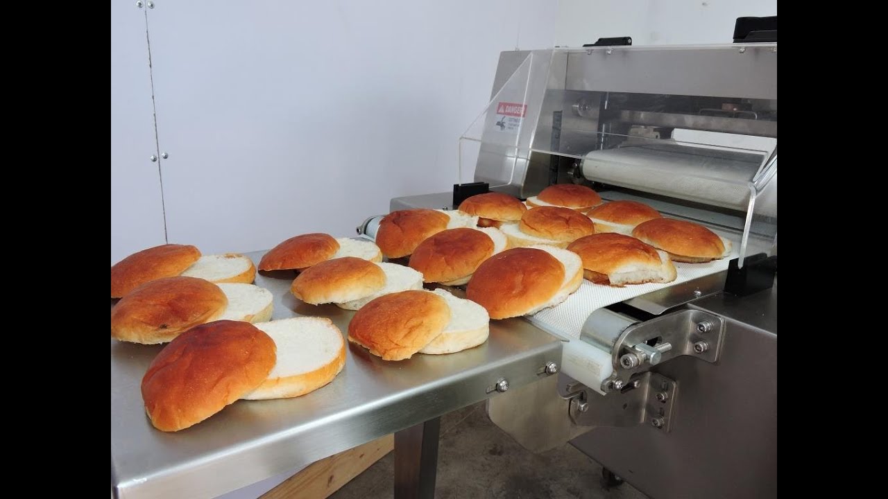 Horizontal Cake Slicing Machine. 