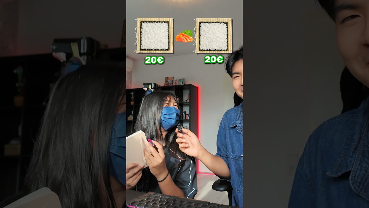 Wer macht die bessere Sushirolle!?🍣😋 #fy #challenge #viral #sushi #spiel #geschwister #trend