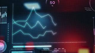hud style animated data graph growth trend visualization