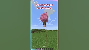 How to build a party balloon in Minecraft #shorts #tutorial