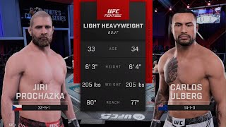 Jiri Prochazka vs Carlos Ulberg UFC 327 simulation FIGHT