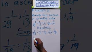 #Math ( Comparing unit fractions)
