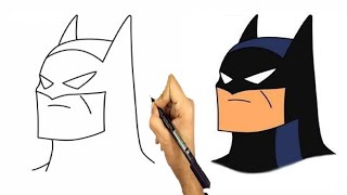 كيف ترسم باتمان || تعليم الرسم || رسم سهل || طريقة رسم باتمان