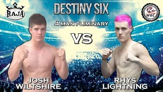 2016 Destiny Six Muay Thai Fight 7: Josh Wiltshire vs Rhys lighting