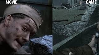 WaW Detective Enemy at the Gates Movie VS Game (Comparison) screenshot 4