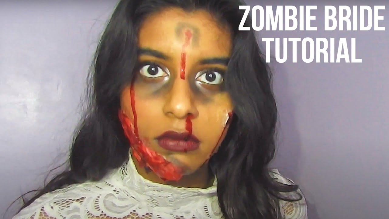 ZOMBIE BRIDE HALLOWEEN TUTORIAL | Elvia Kiara