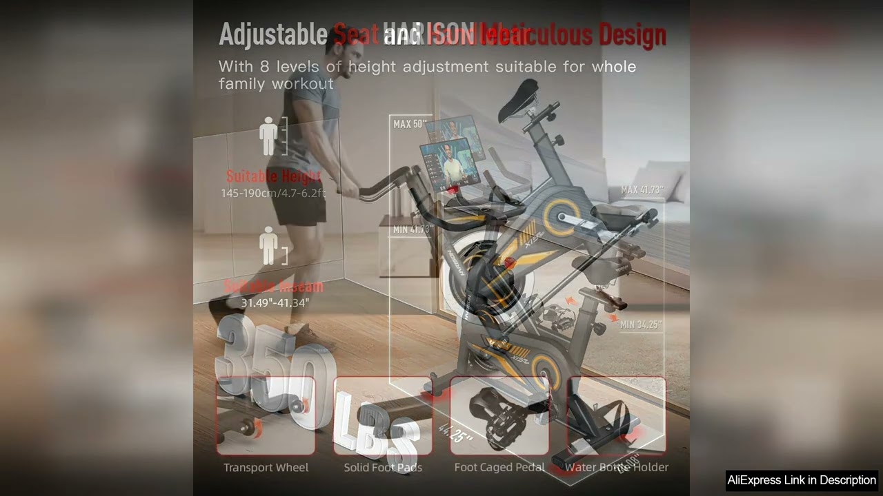 Magnetic Exercise bike/Pro Stationary Bike for Home 380lbs Capacity with Bluetooth Indoor Review
